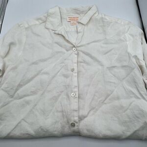 BROOKS BROTHERS Pure Irish Linen Button Up T-Shirt
